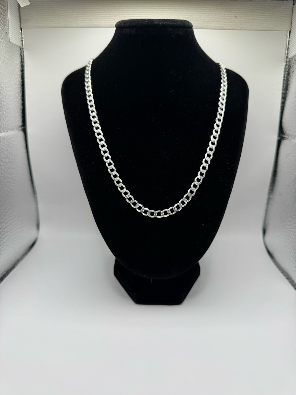 Classic Silver Chain Necklace - Polished Silver Tone